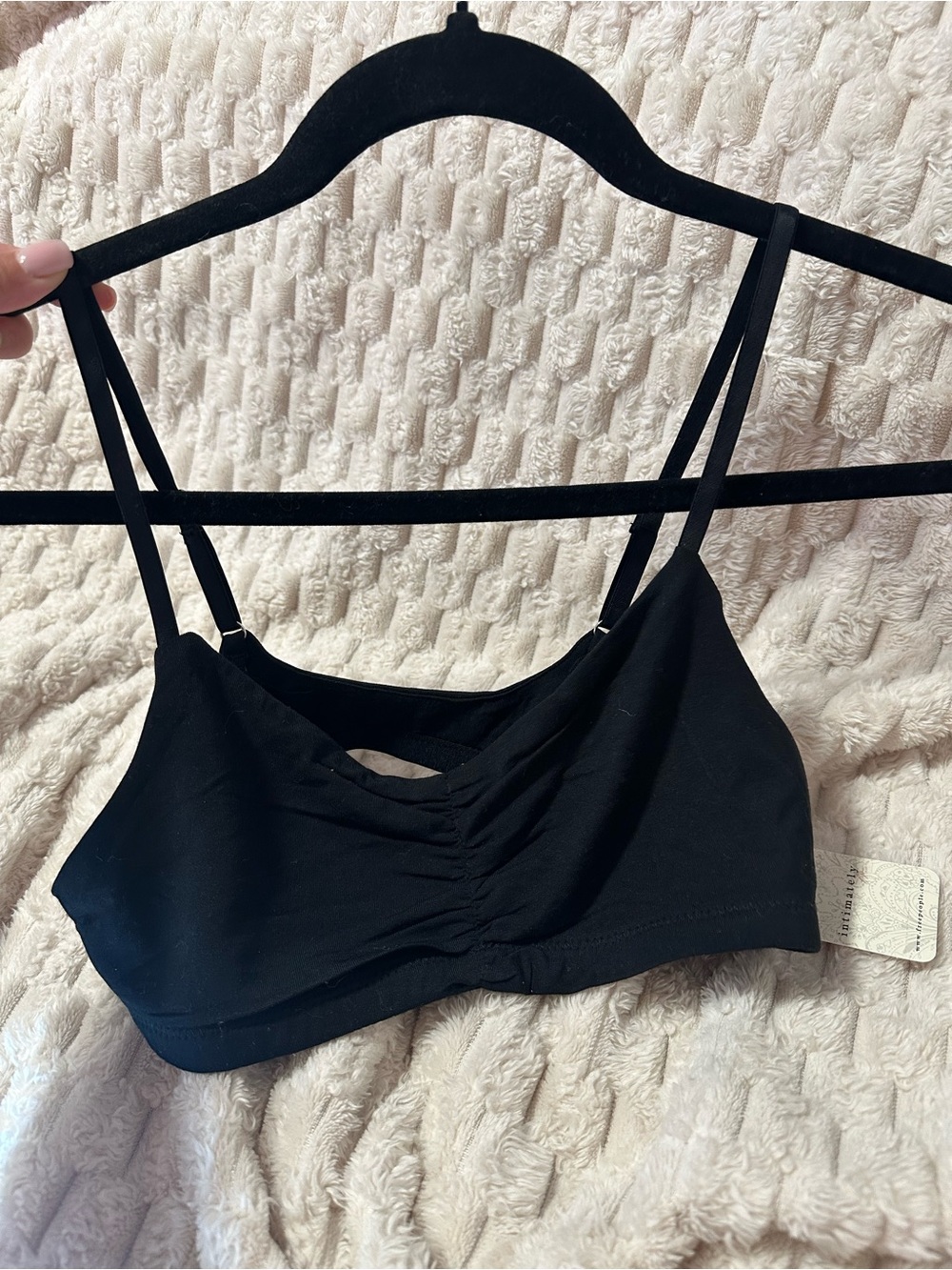 Free People Intimately Black Seamless Bralette - NWT